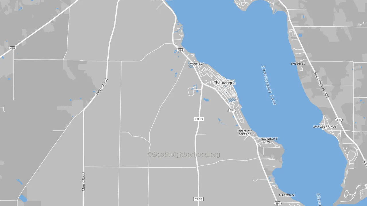 Transit Grade map of Chautauqua, NY