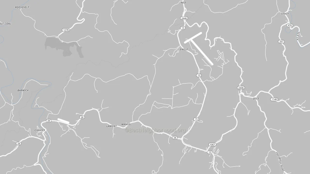 Transit Grade map of Chavies, KY