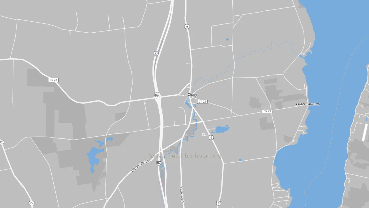 Transit Grade map of Chazy, NY