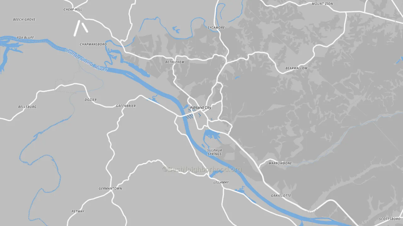 Transit Grade map of Cheatham County, TN