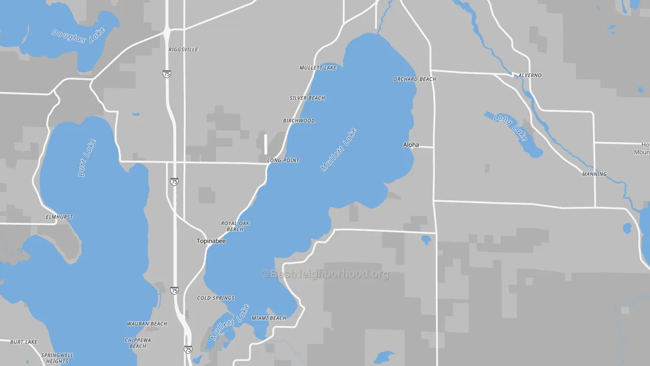 Transit Grade map of Cheboygan County, MI