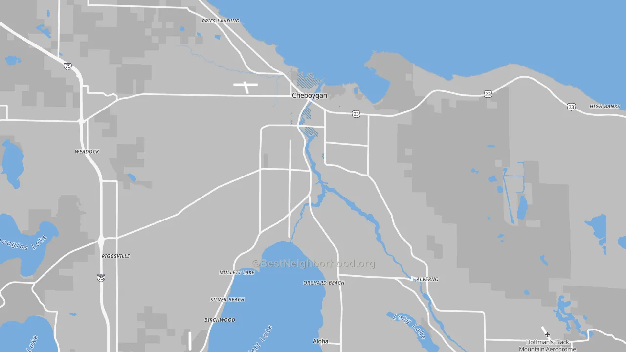 Transit Grade map of Cheboygan, MI