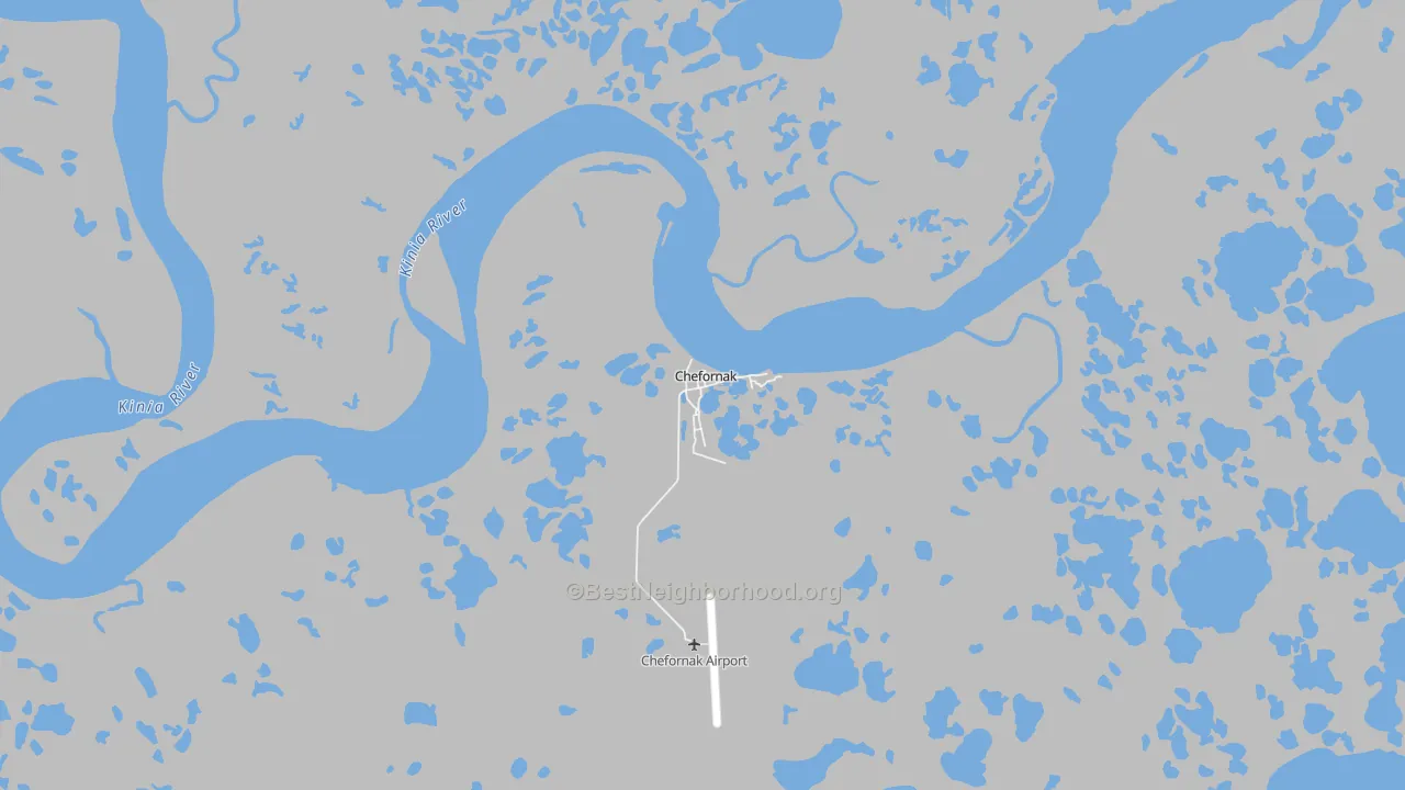 Transit Grade map of Chefornak, AK