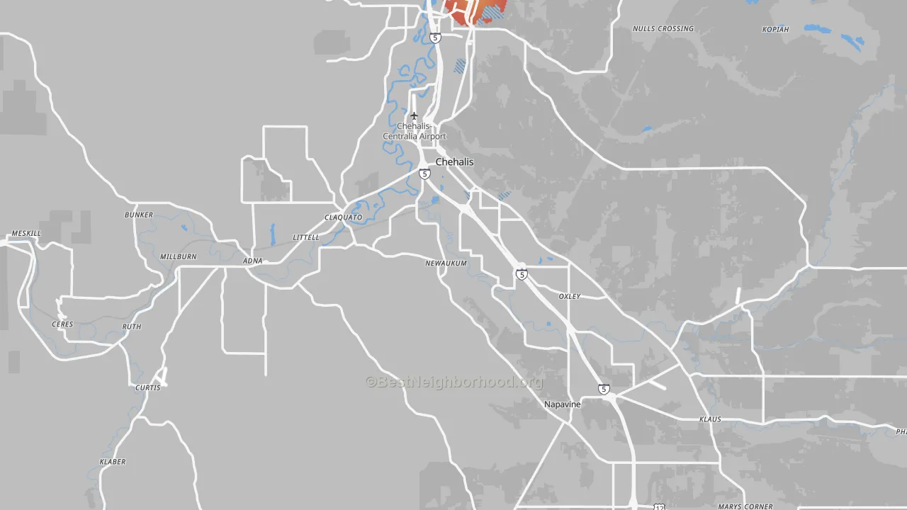 Transit Grade map of Chehalis, WA