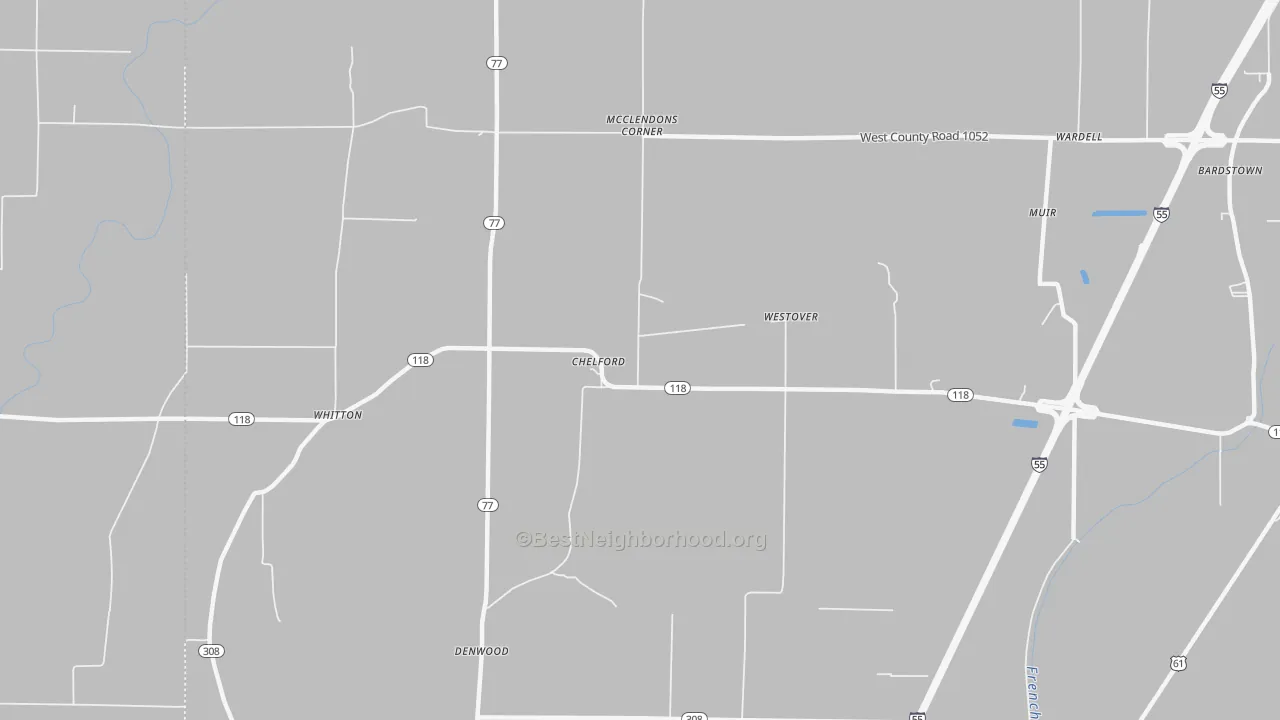 Transit Grade map of Chelford, AR