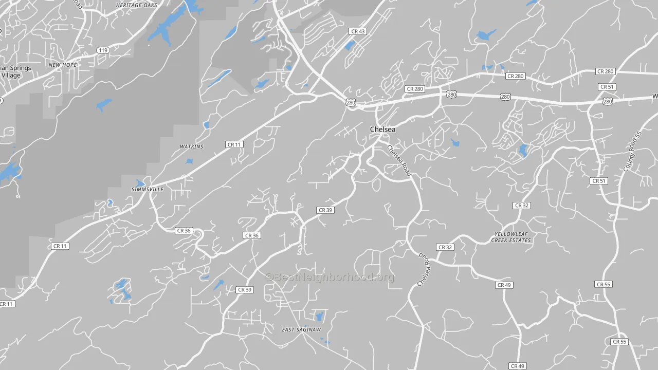 Transit Grade map of Chelsea, AL