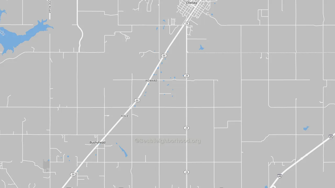 Transit Grade map of Chelsea, OK
