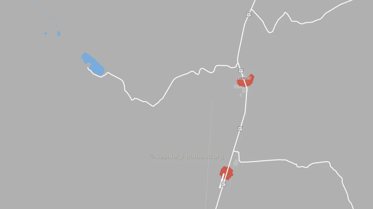 Transit Grade map of Chemult, OR