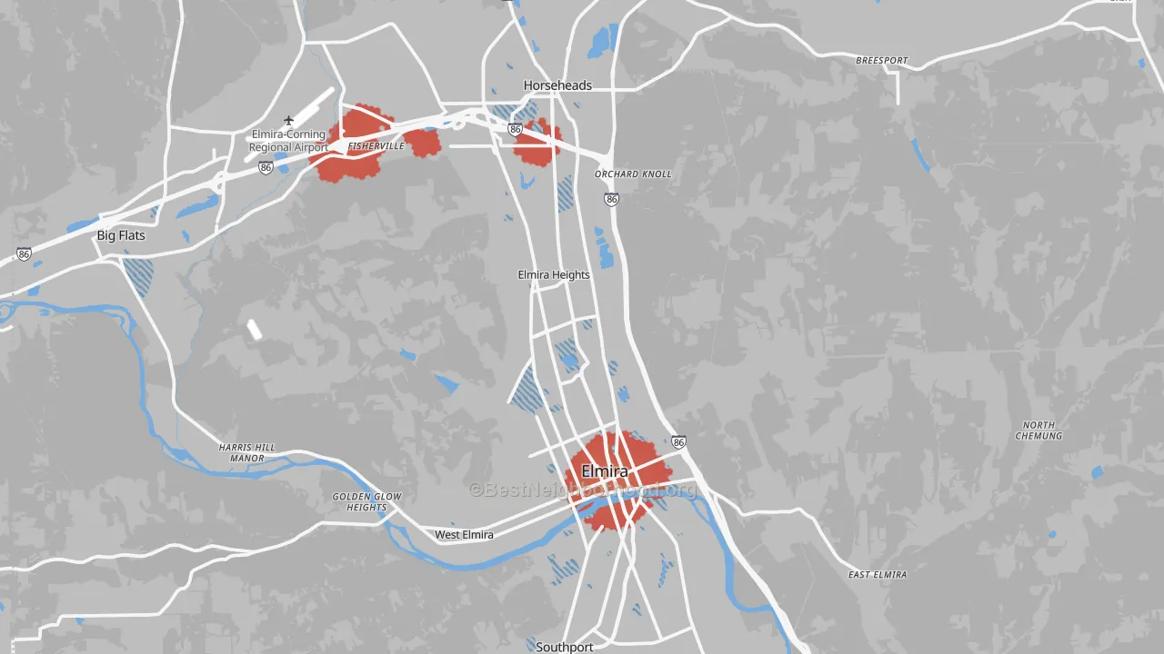 Transit Grade map of Chemung County, NY