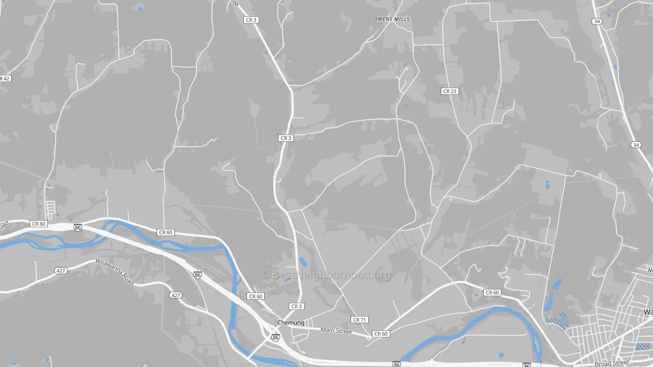 Transit Grade map of Chemung, NY