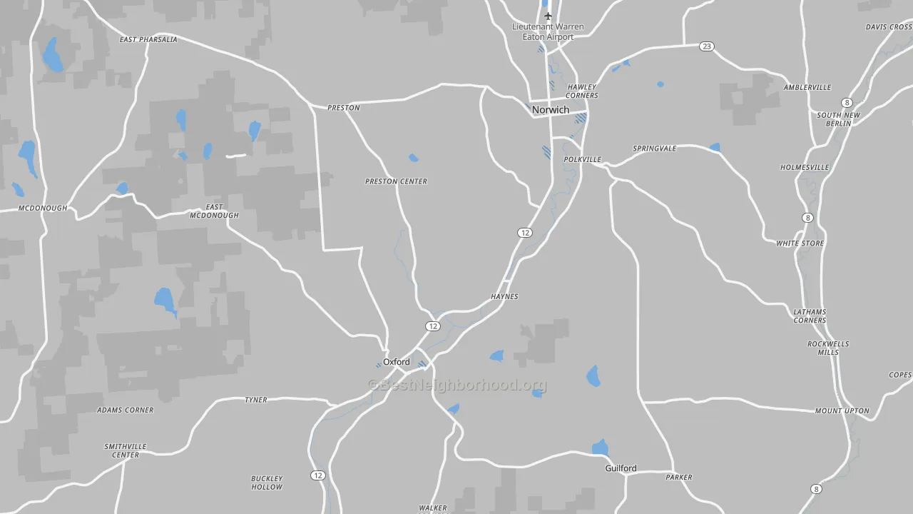 Transit Grade map of Chenango County, NY