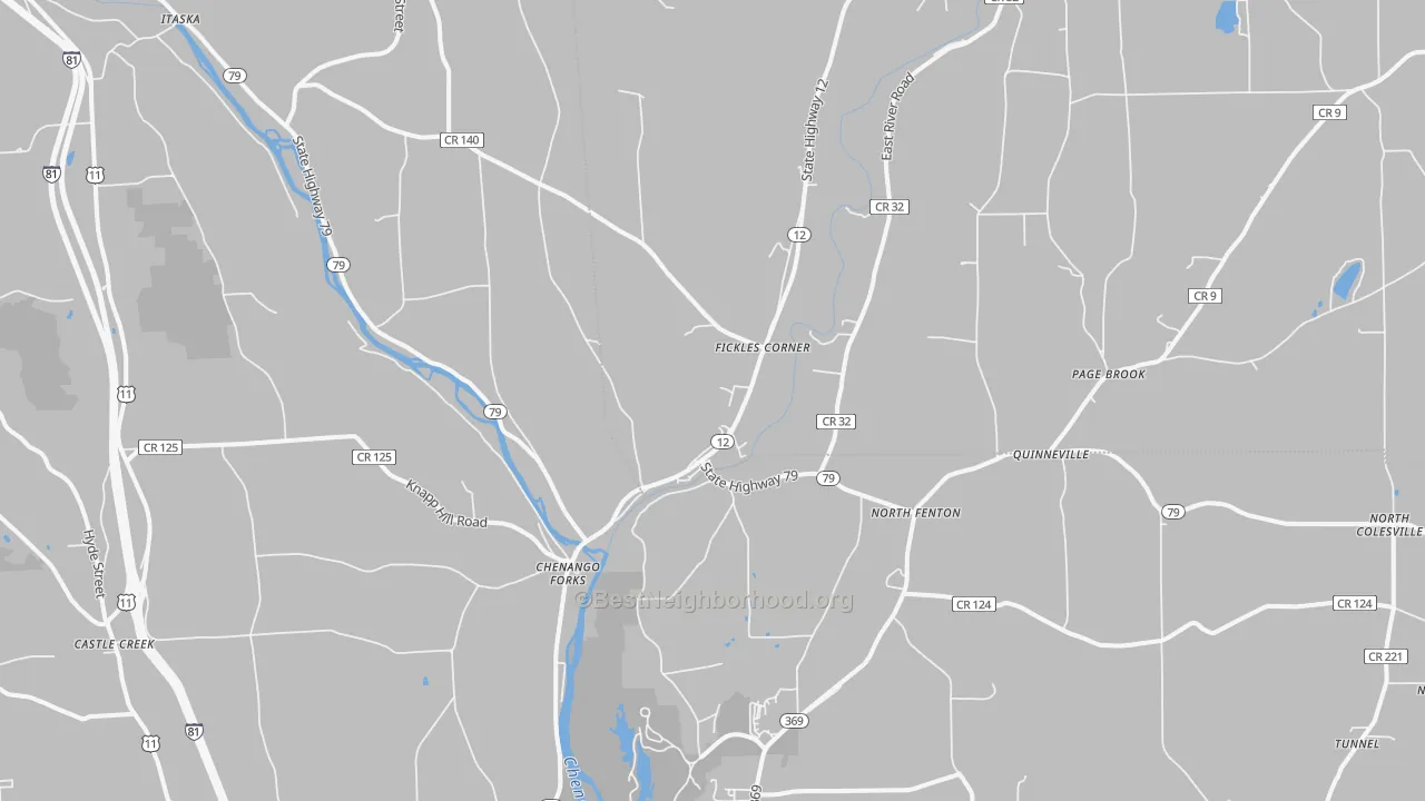Transit Grade map of Chenango Forks, NY