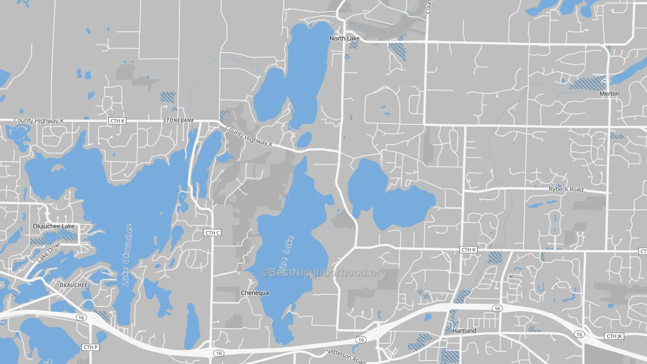 Transit Grade map of Chenequa, WI