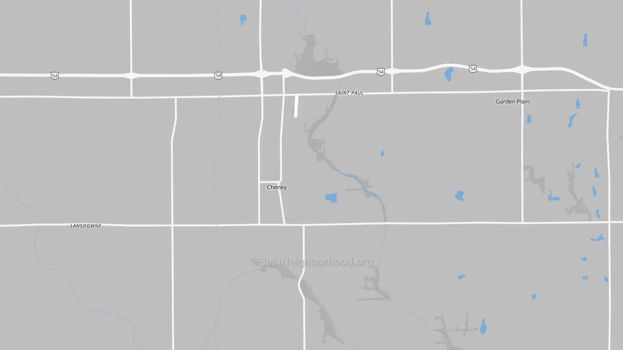 Transit Grade map of Cheney, KS