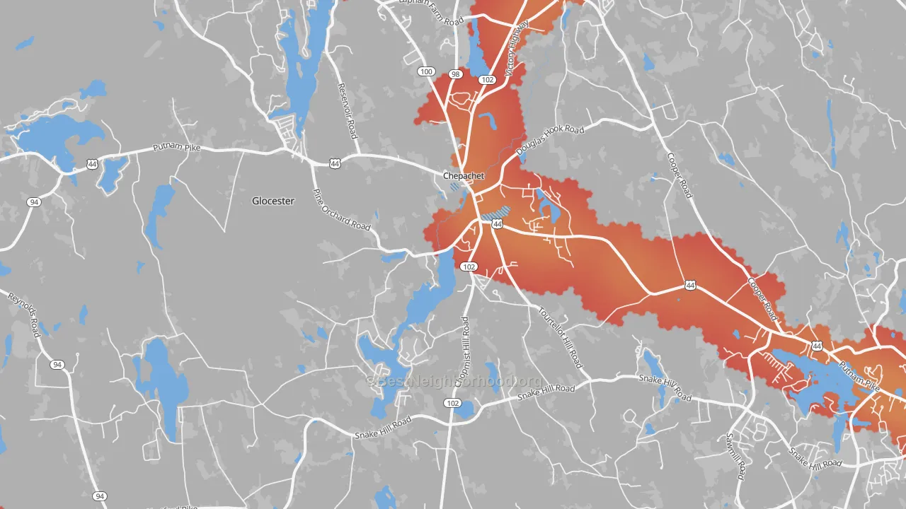 Transit Grade map of Chepachet, RI