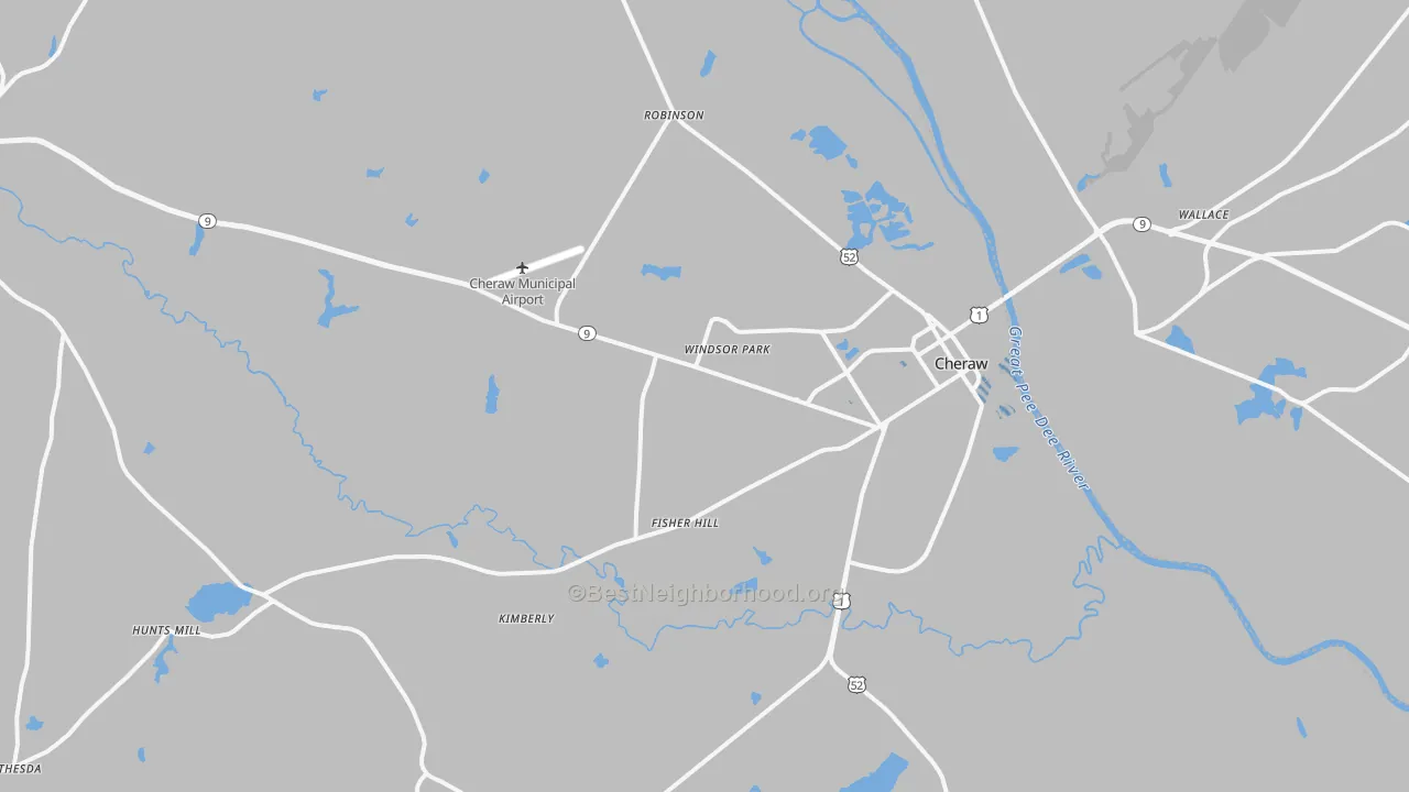 Transit Grade map of Cheraw, SC