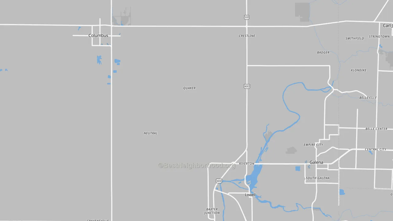 Transit Grade map of Cherokee County, KS