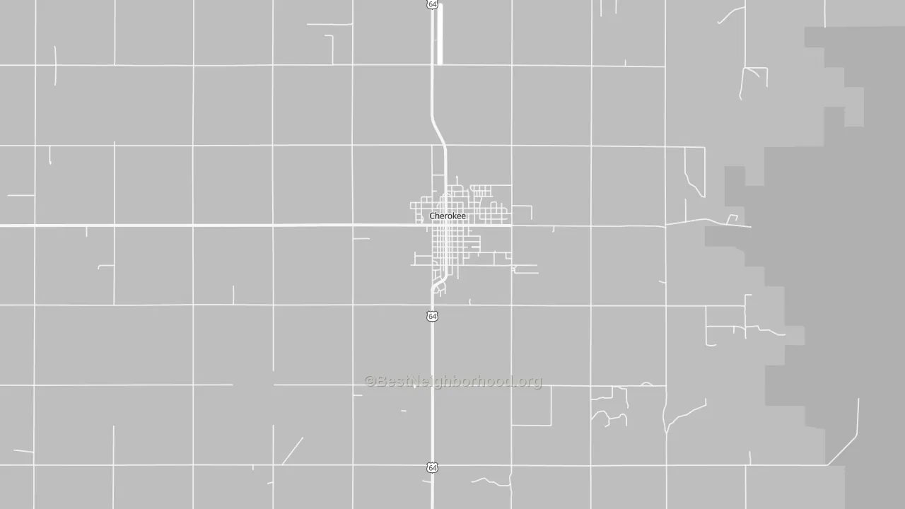 Transit Grade map of Cherokee, OK