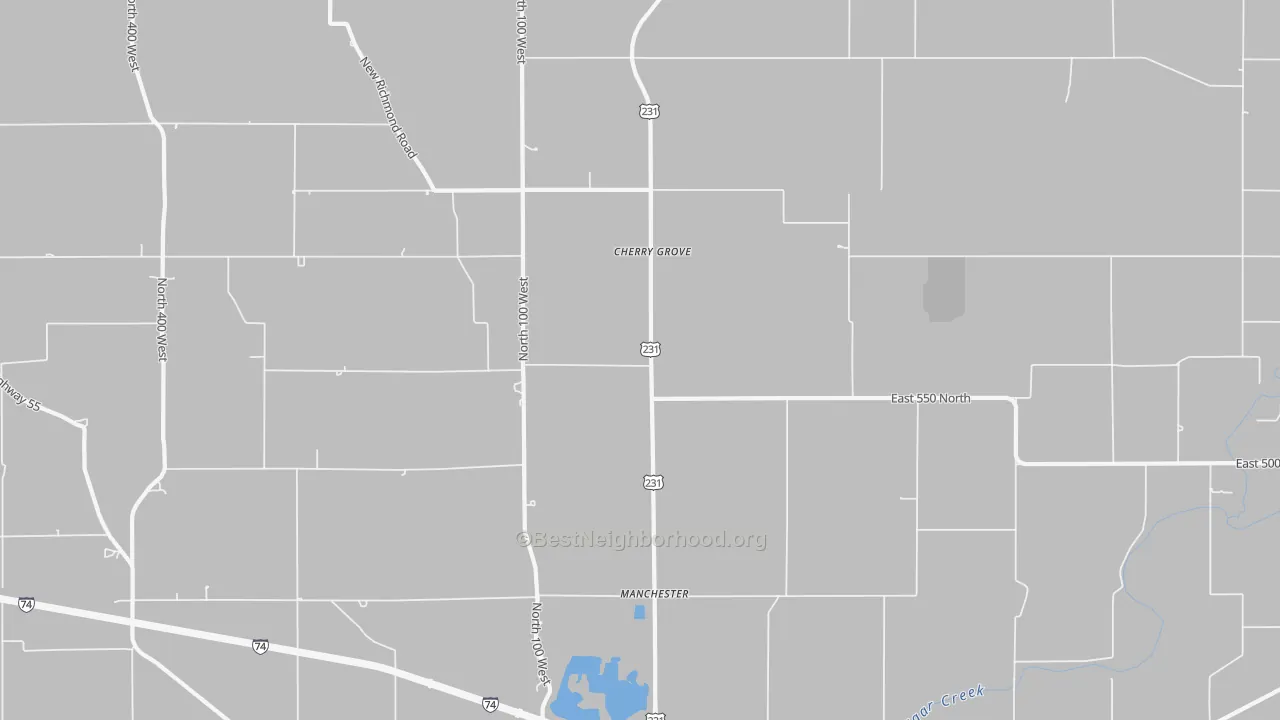 Transit Grade map of Cherry Grove, IN