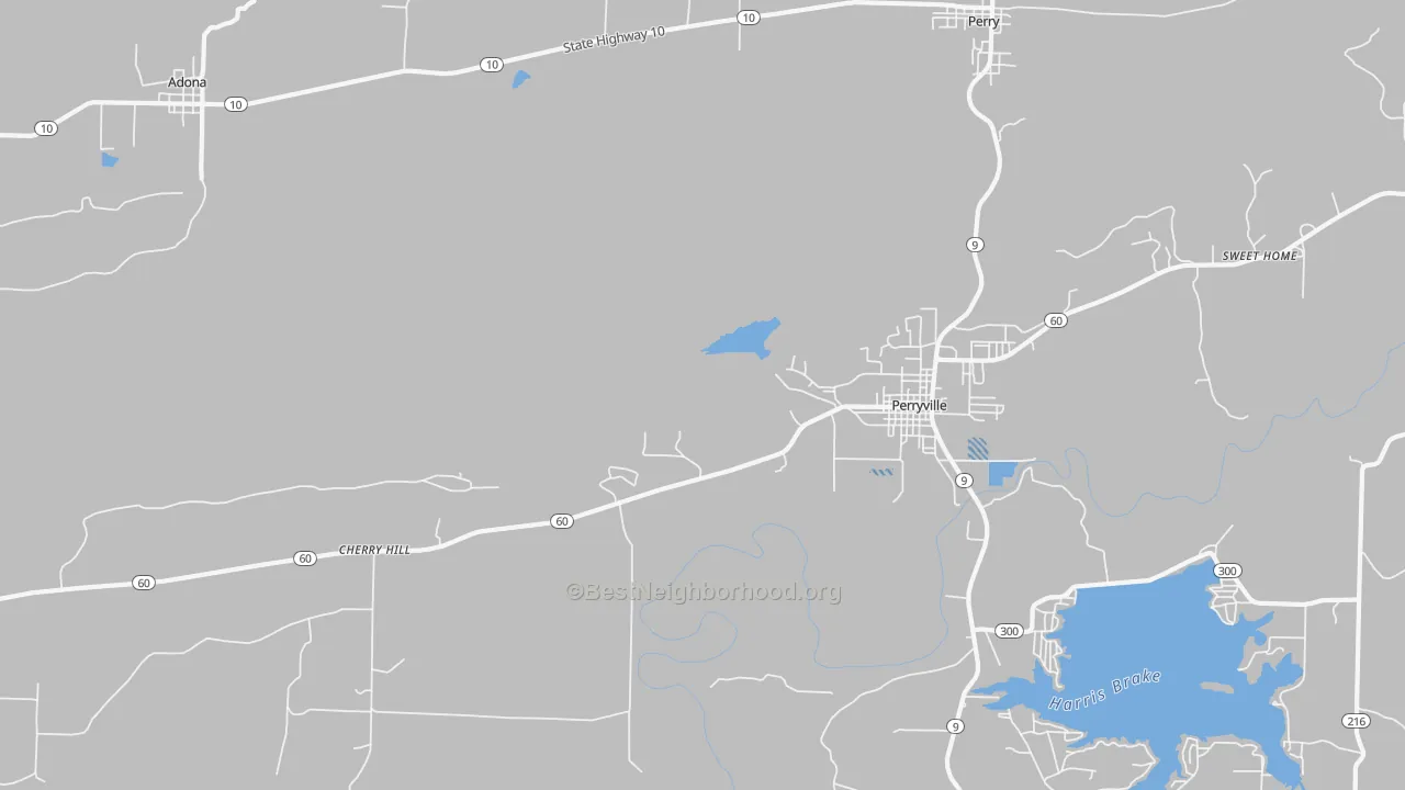 Transit Grade map of Cherry Hill, AR