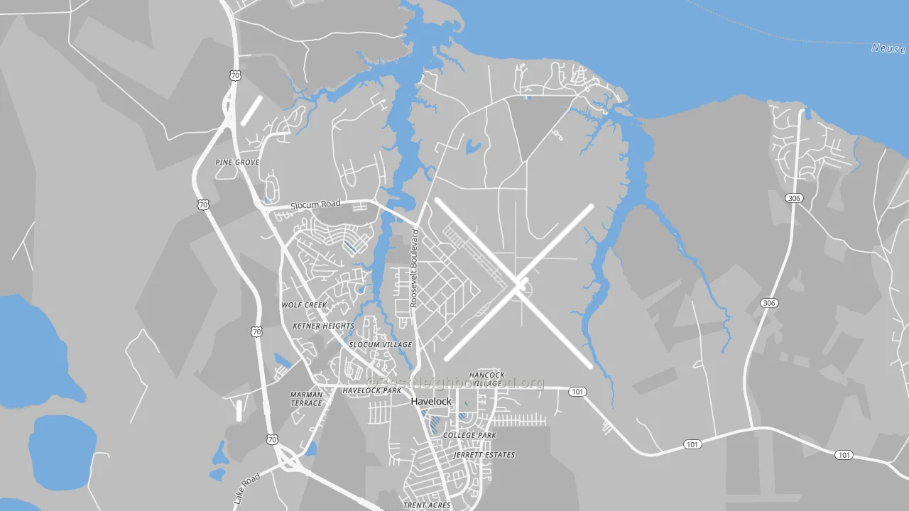 Transit Grade map of Cherry Point, NC