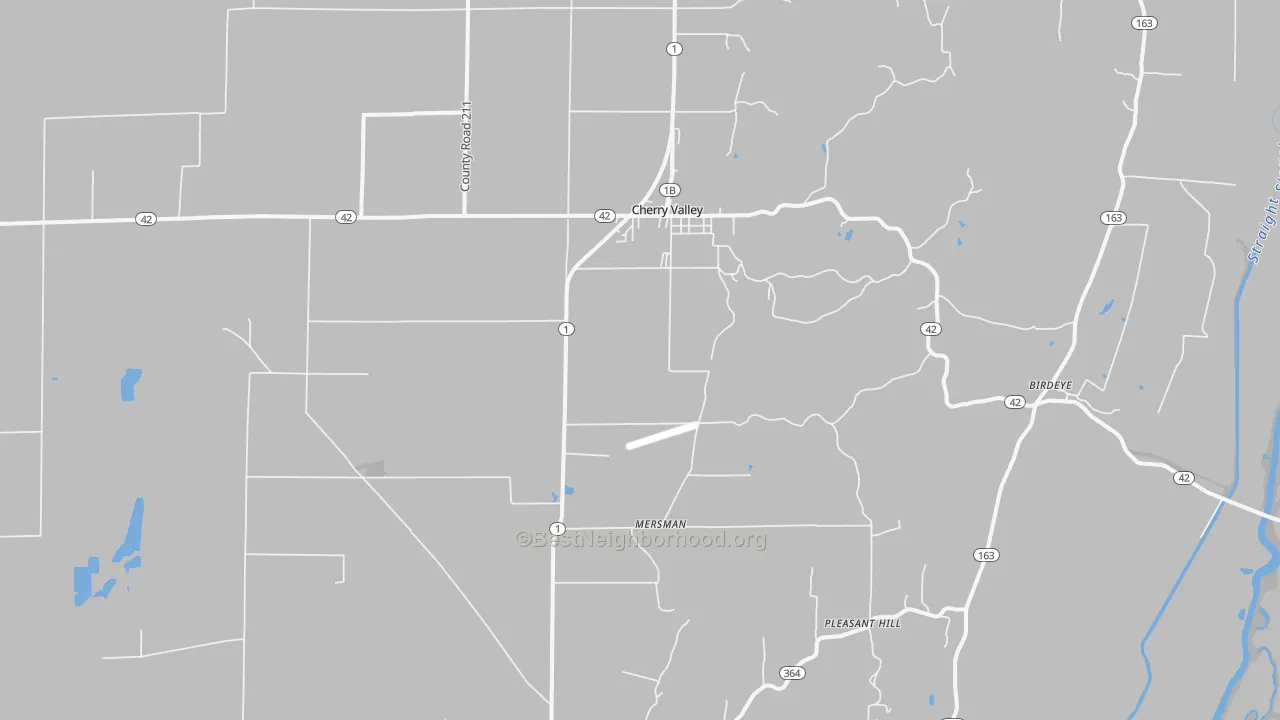 Transit Grade map of Cherry Valley, AR