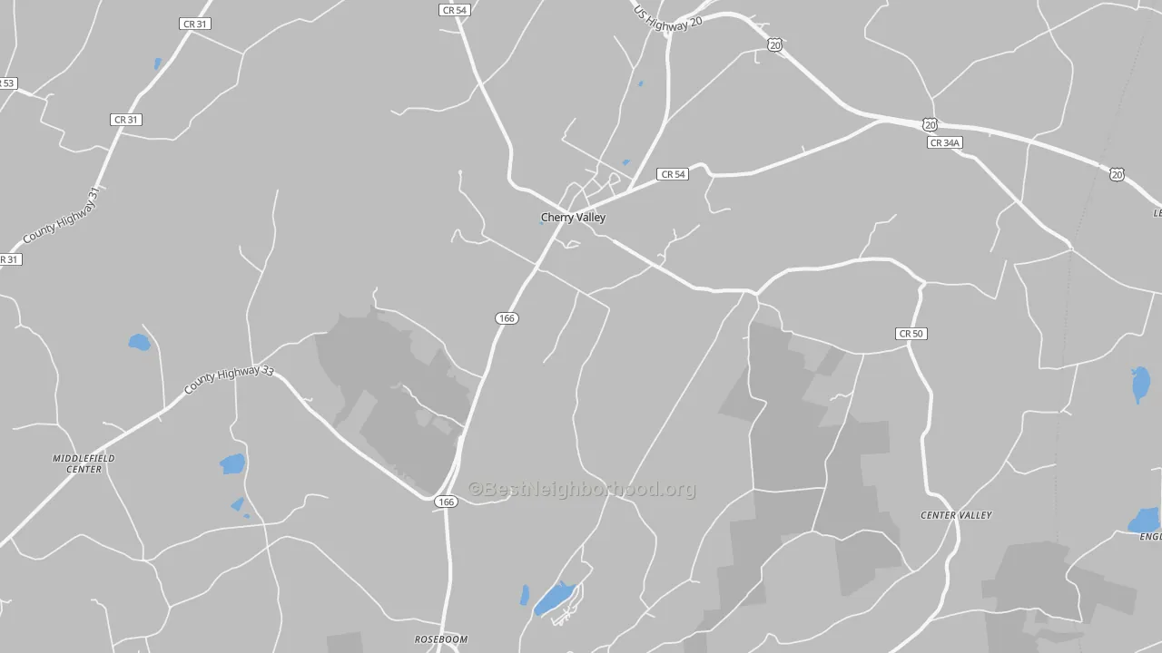 Transit Grade map of Cherry Valley, NY
