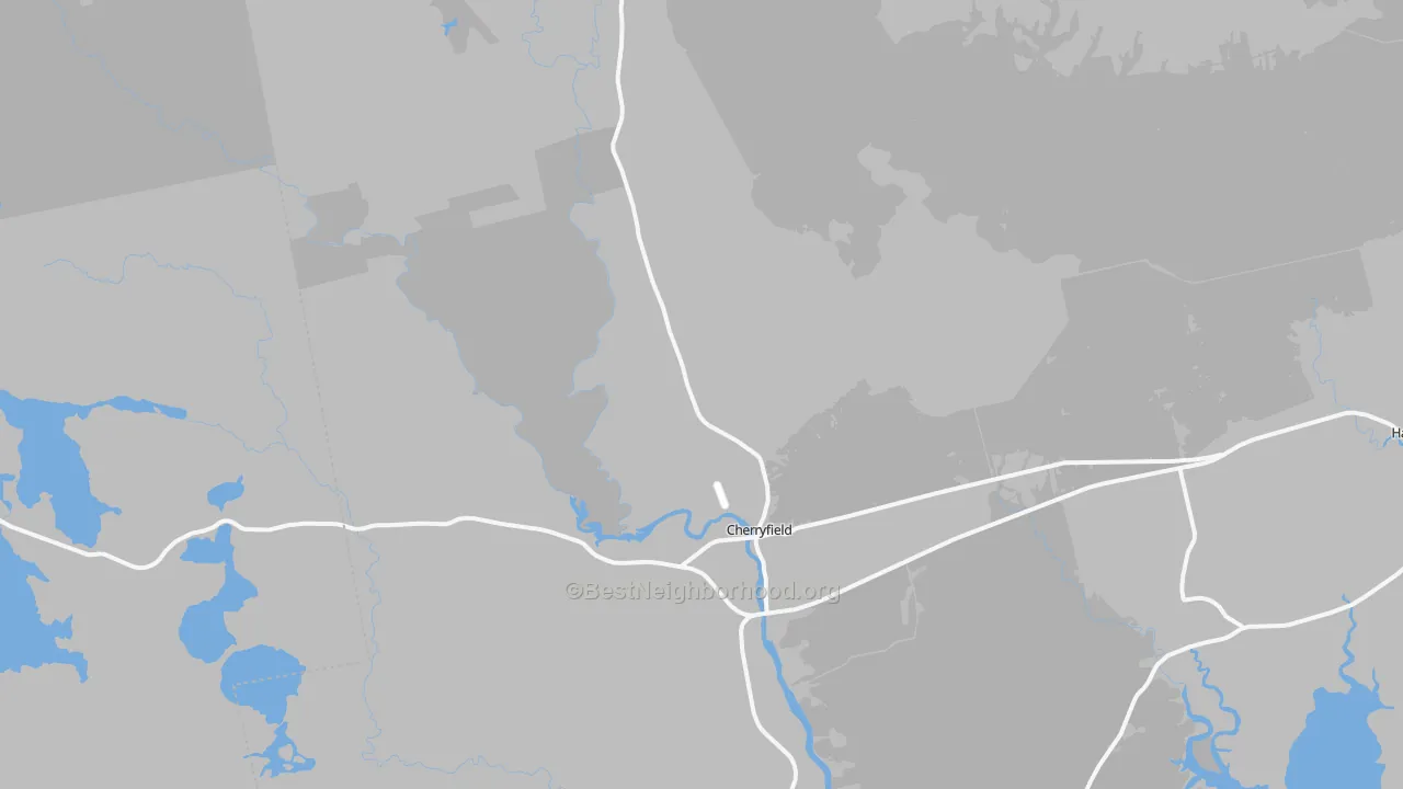 Transit Grade map of Cherryfield, ME