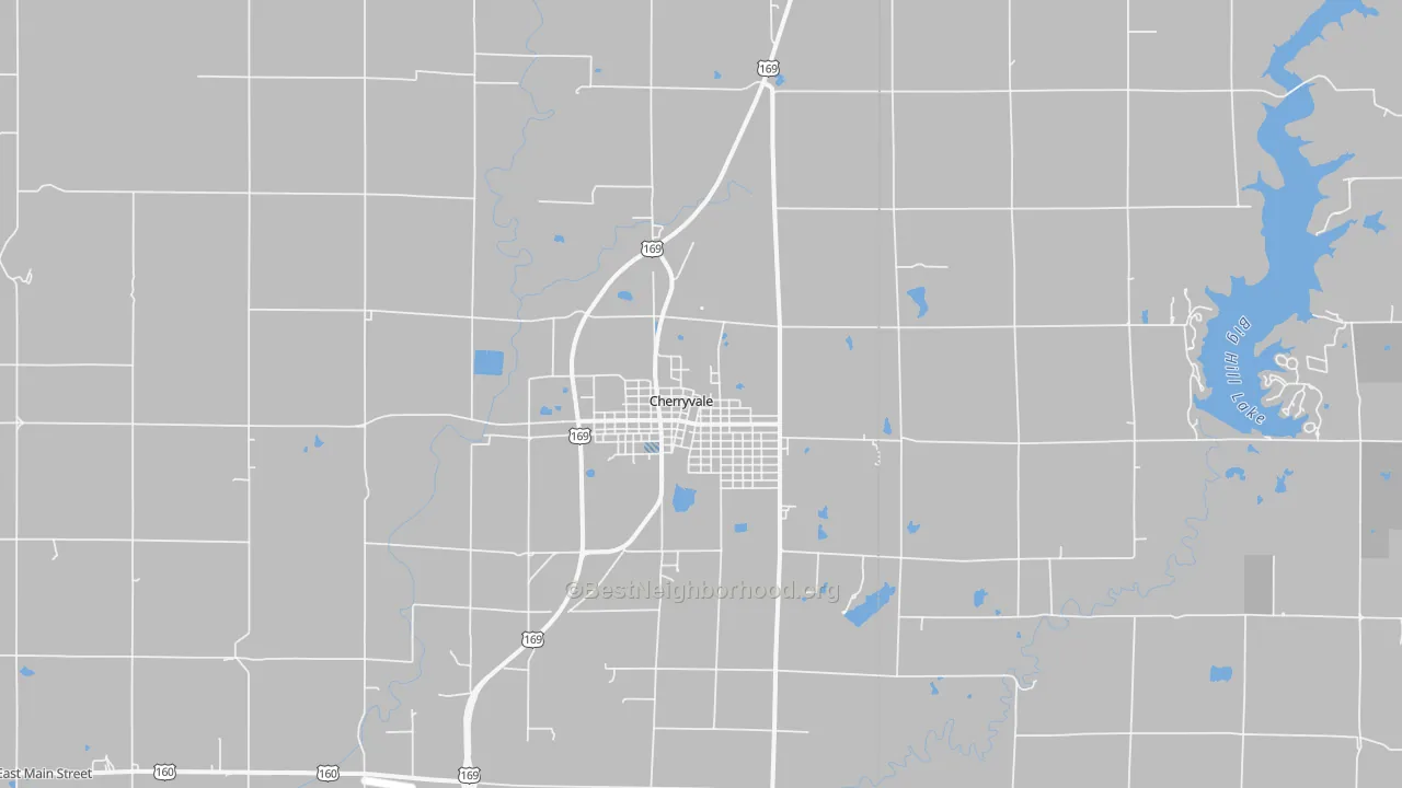 Transit Grade map of Cherryvale, KS
