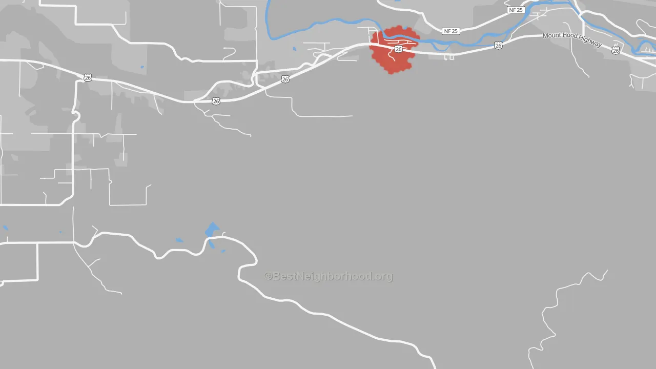 Transit Grade map of Cherryville, OR