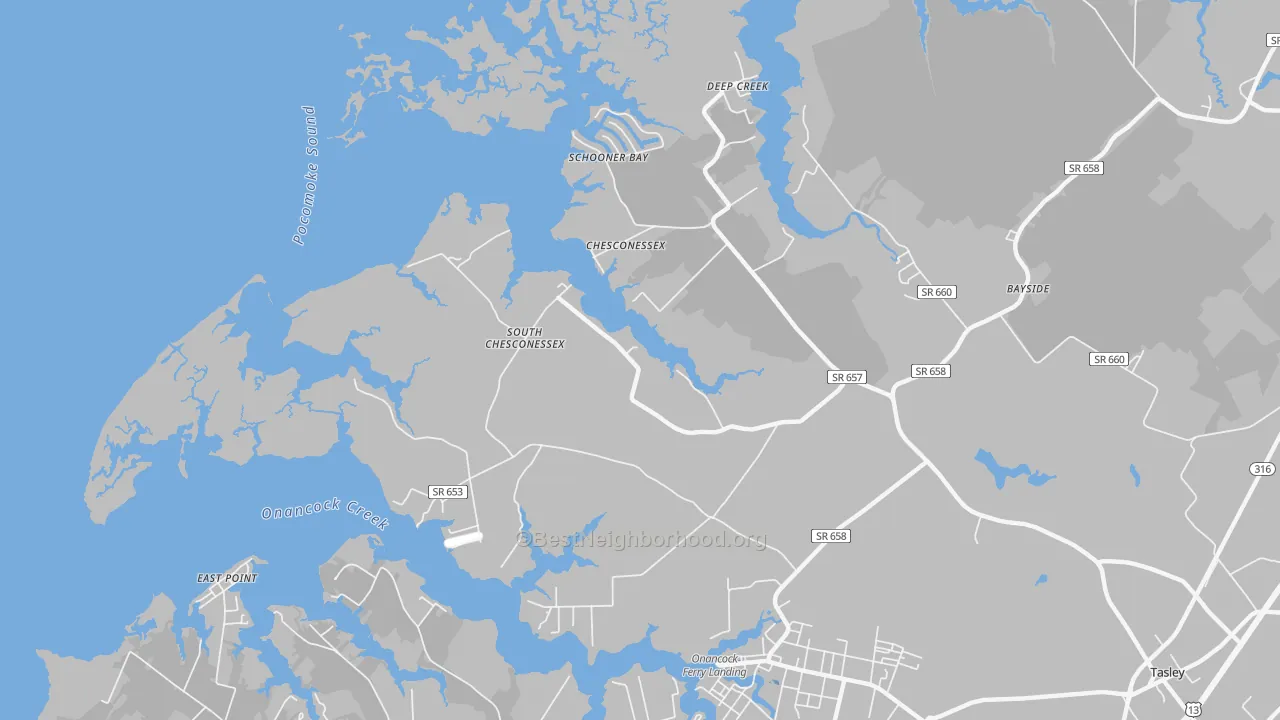 Transit Grade map of Chesconessex, VA