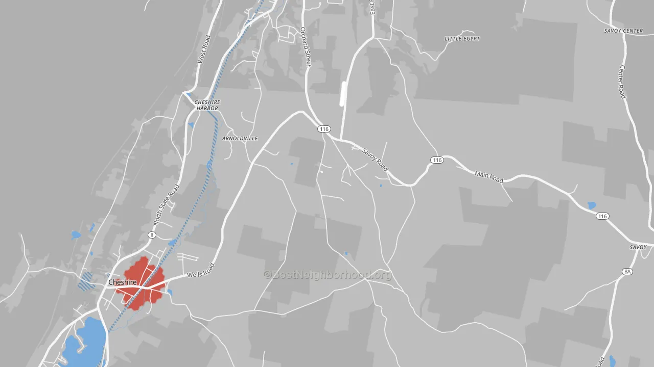 Transit Grade map of Cheshire Harbor, MA