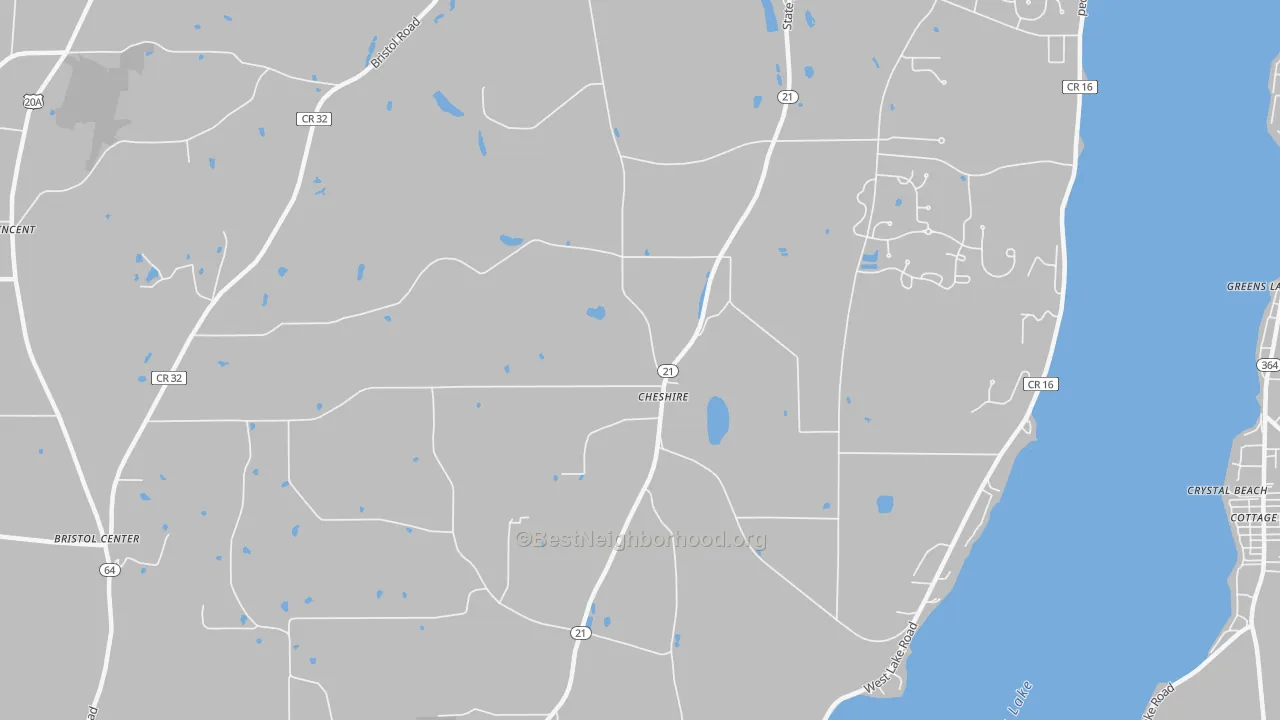 Transit Grade map of Cheshire, NY
