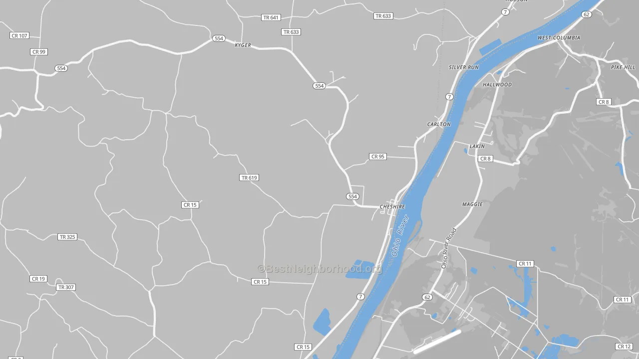 Transit Grade map of Cheshire, OH
