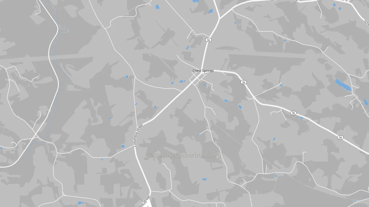 Transit Grade map of Chest Springs, PA