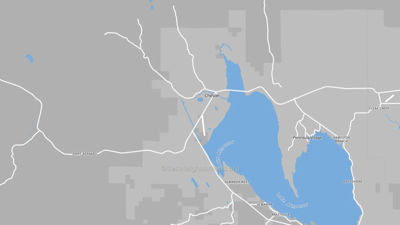 Transit Grade map of Chester, CA