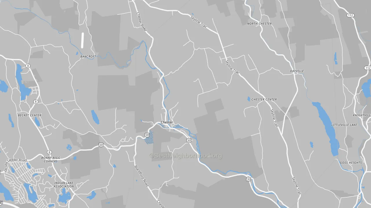 Transit Grade map of Chester, MA