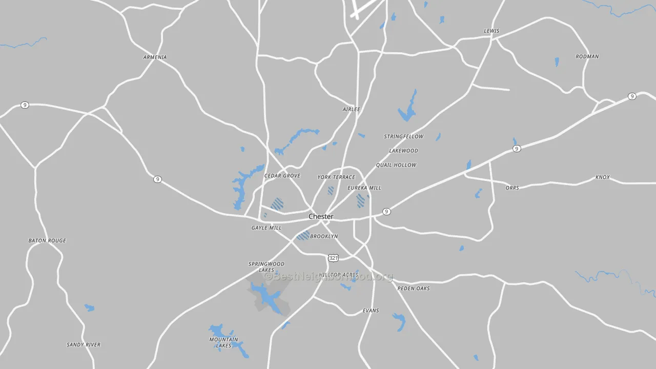 Transit Grade map of Chester, SC
