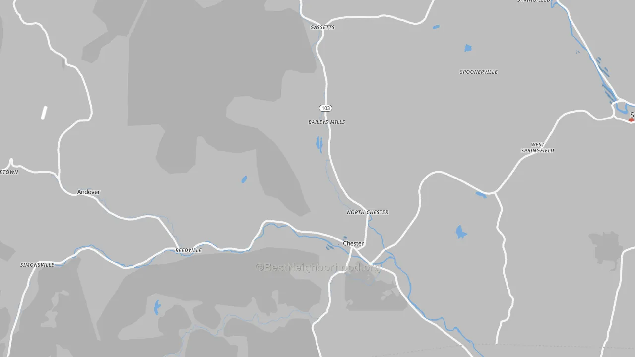 Transit Grade map of Chester, VT