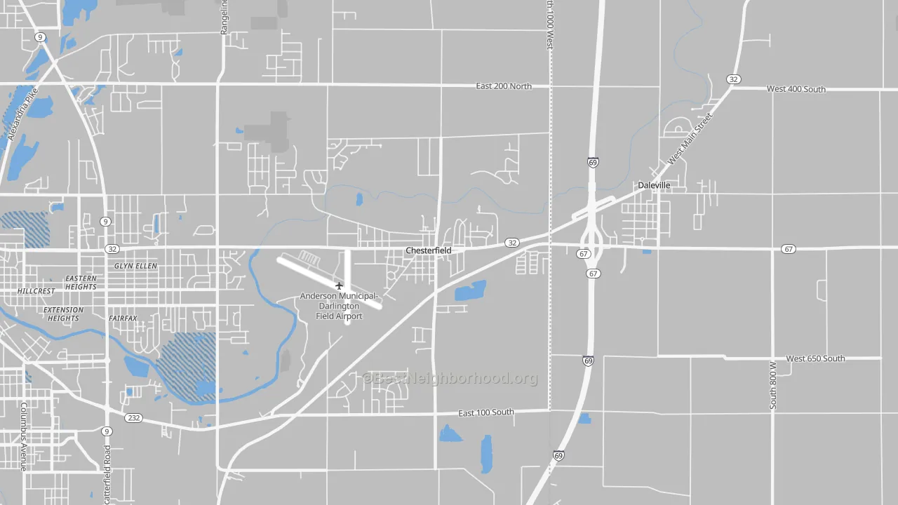 Transit Grade map of Chesterfield, IN