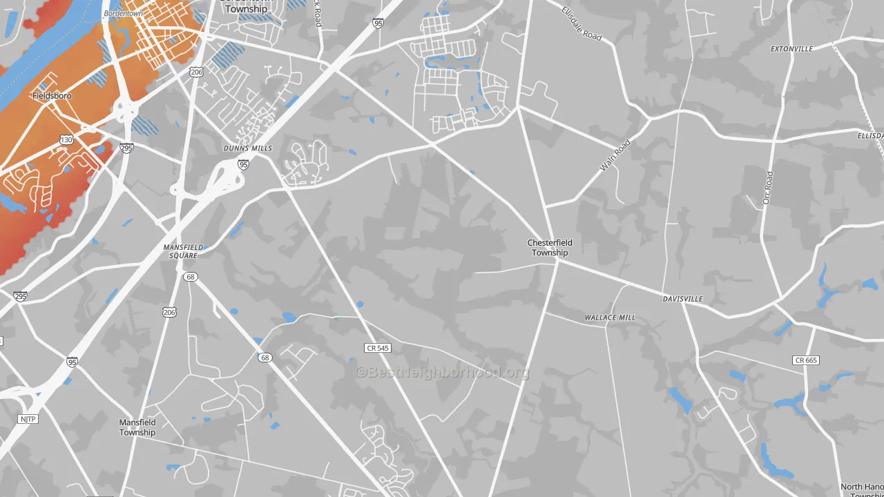 Transit Grade map of Chesterfield, NJ