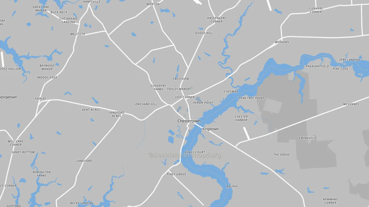 Transit Grade map of Chestertown, MD