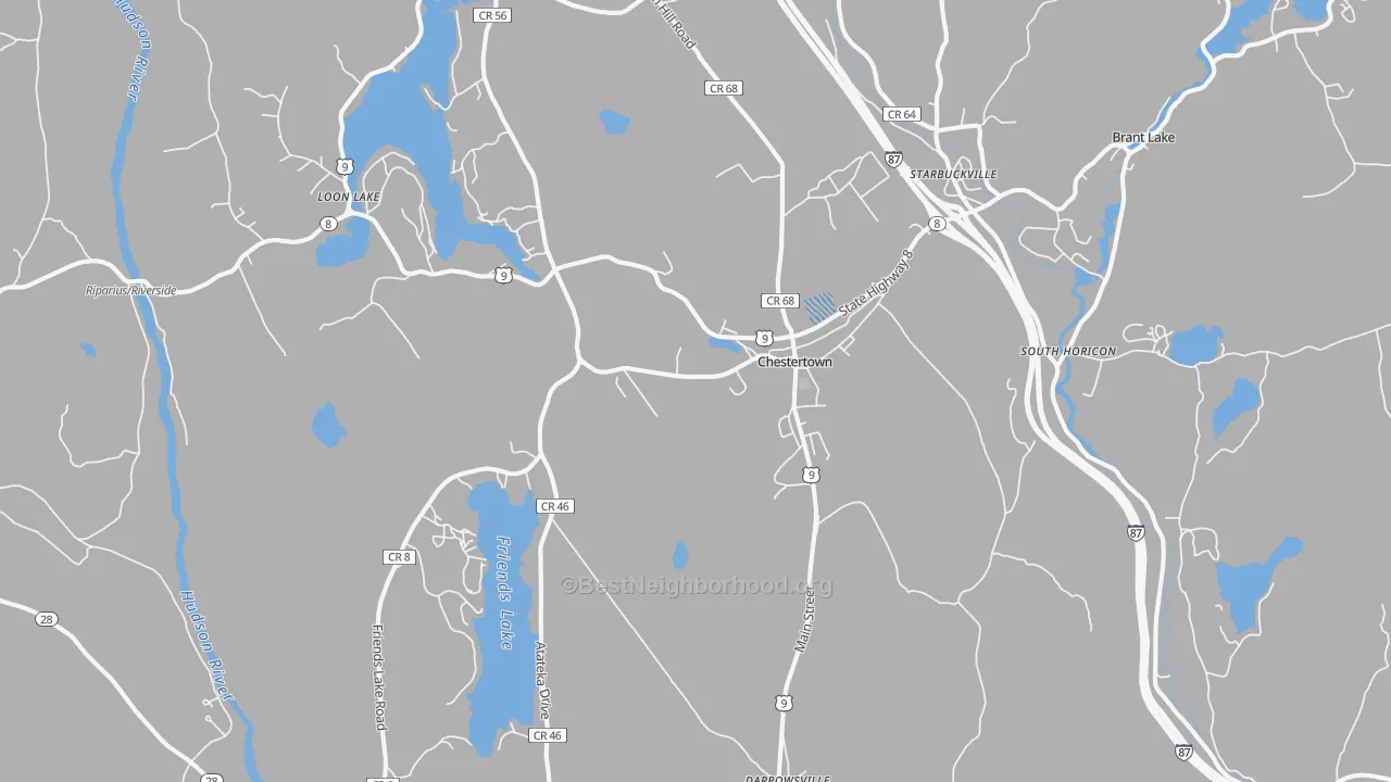 Transit Grade map of Chestertown, NY