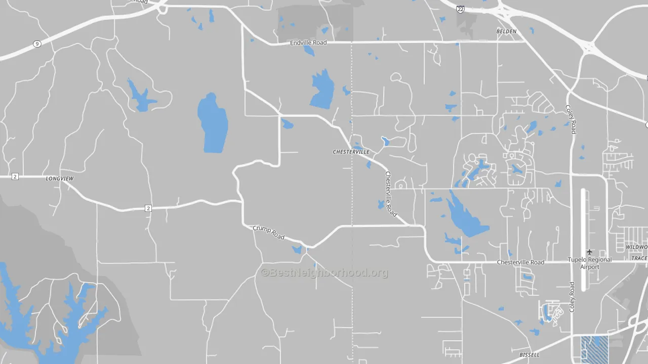 Transit Grade map of Chesterville, MS
