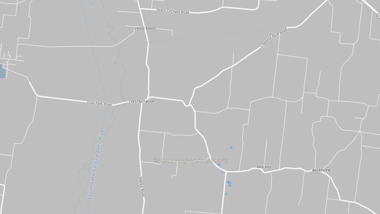 Transit Grade map of Chestnut Bluff, TN