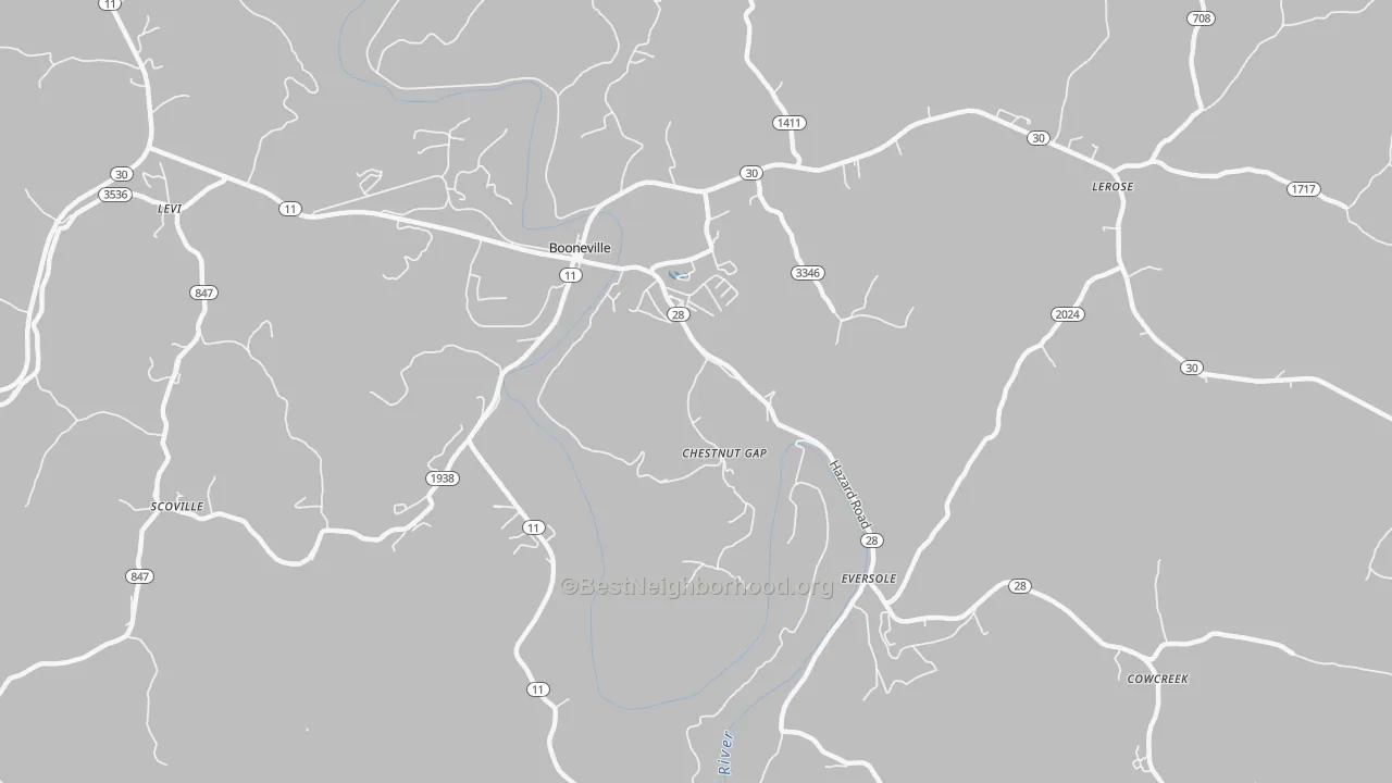Transit Grade map of Chestnut Gap, KY
