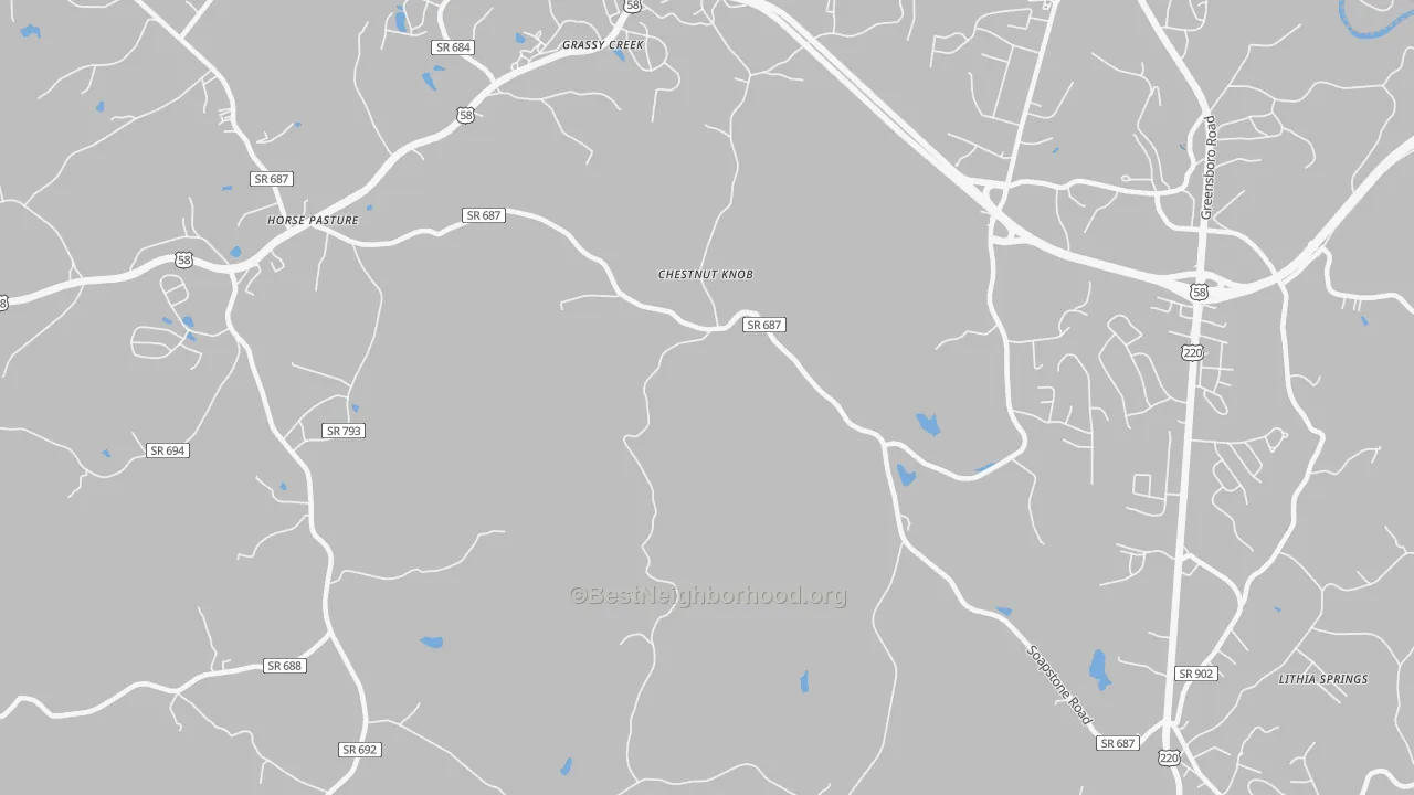 Transit Grade map of Chestnut Knob, VA