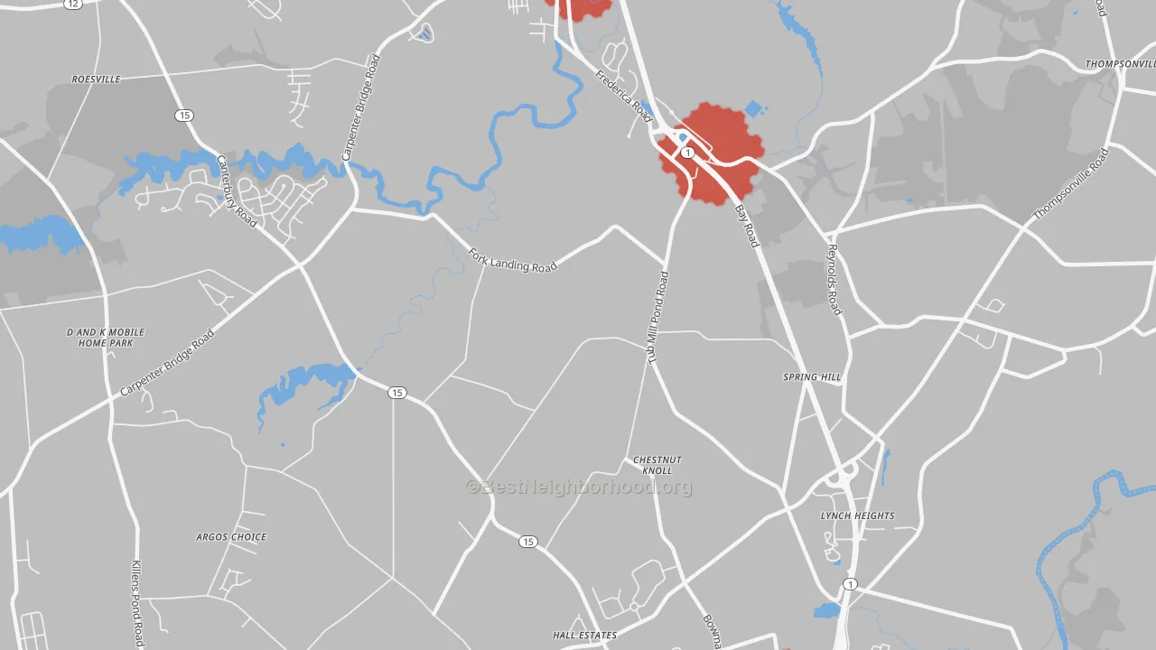 Transit Grade map of Chestnut Knoll, DE