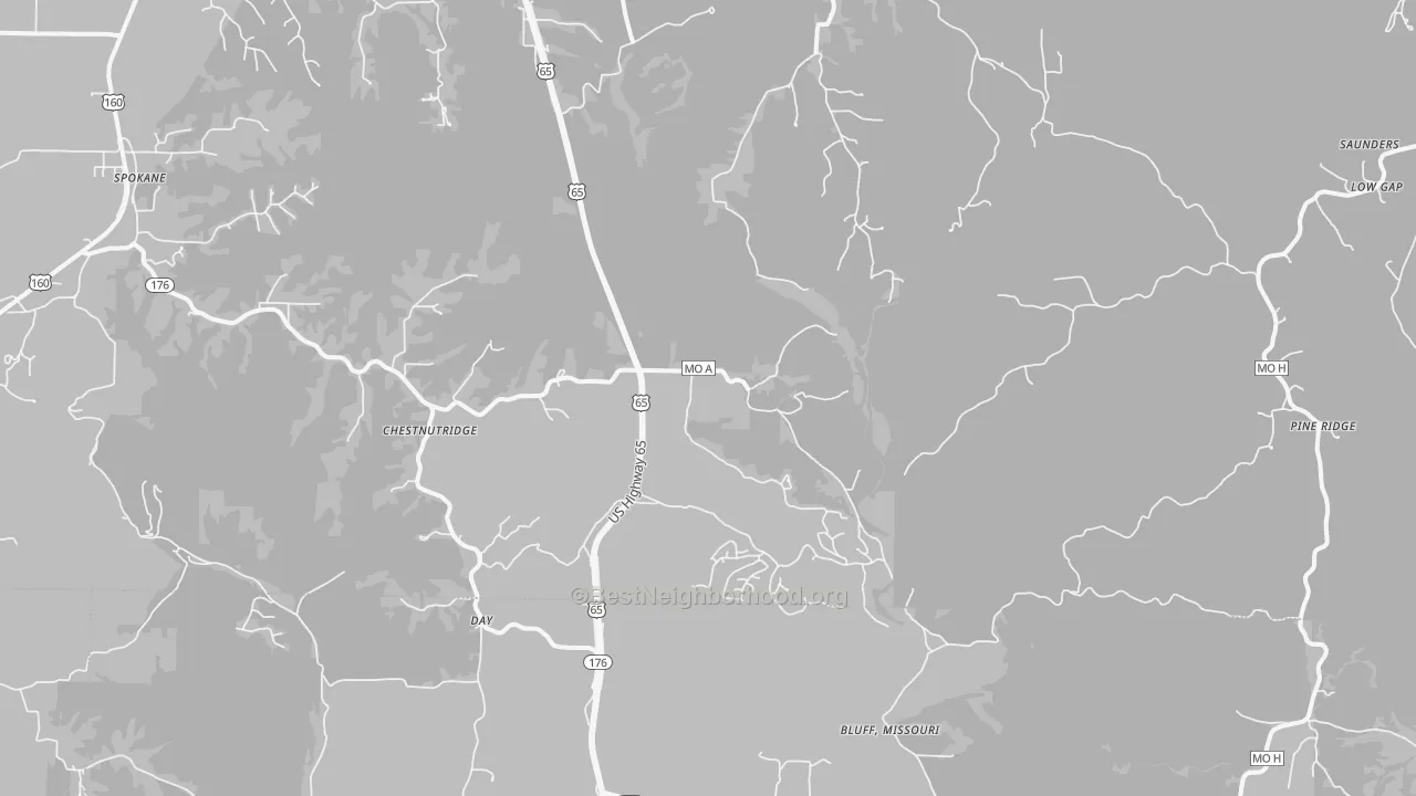 Transit Grade map of Chestnutridge, MO
