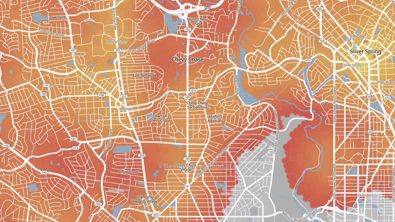 Transit Grade map of Chevy Chase Section Five, MD